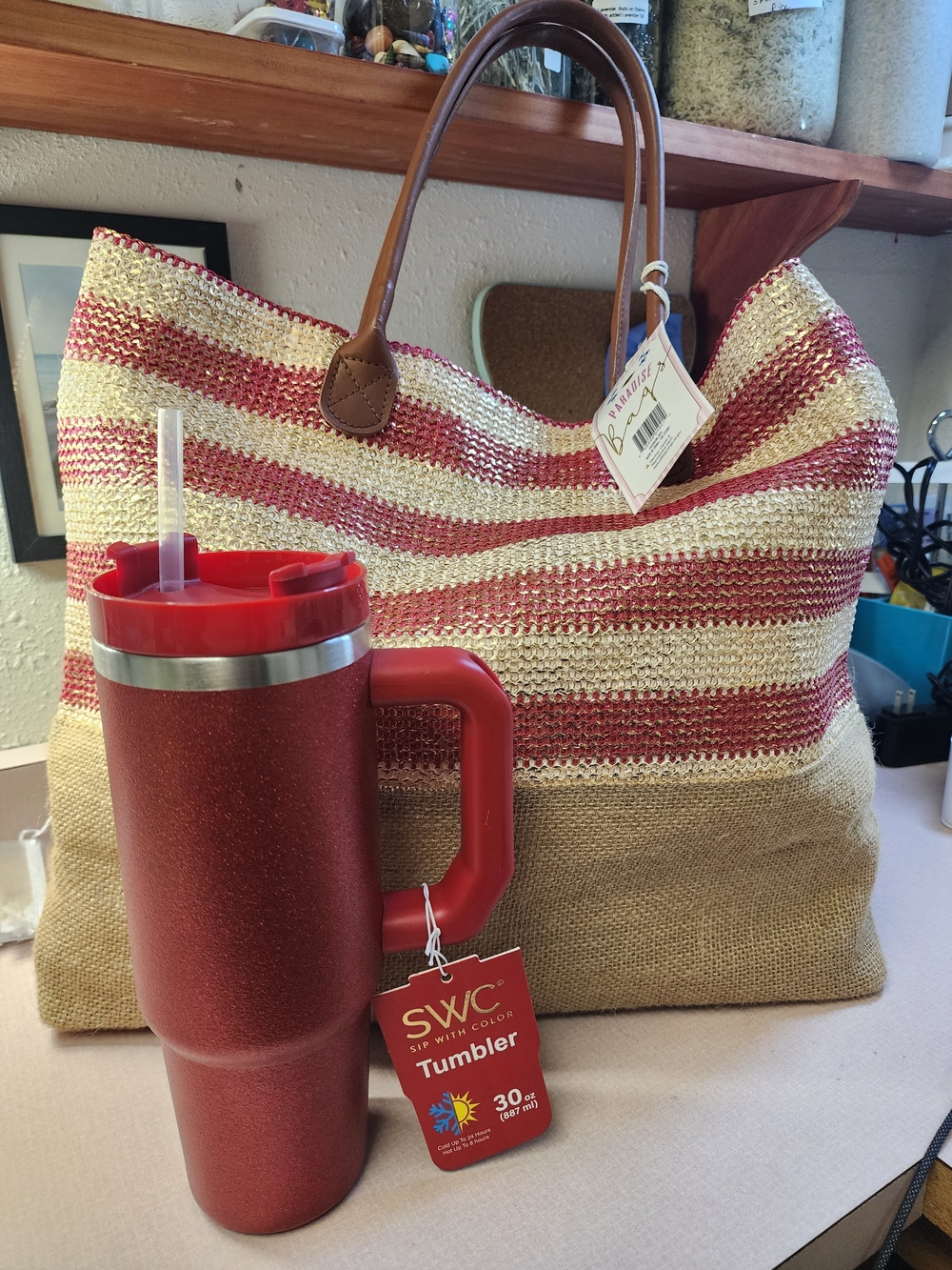 Paradise Bags Tote Bag & 30oz Glitter Tumbler - Picture 4 of 10